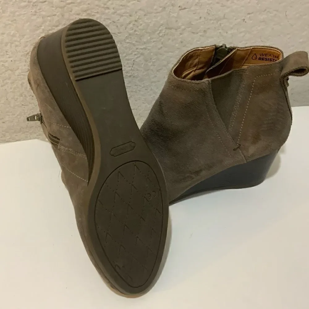 Vionic Gray Paloma Wedge Ankle Boot Women Size 9